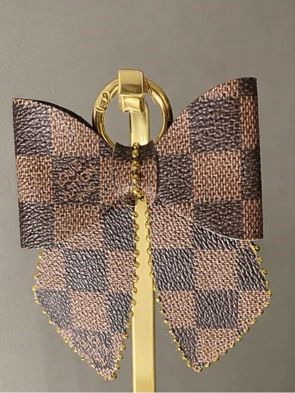 Double sided keychain bow for purse handbags backpacks